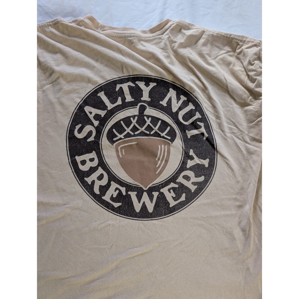 Salty Nut Brewery Adult Large Graphic Print Tan Short Sleeve T-Shirt‎ Size L - Picture 4 of 4